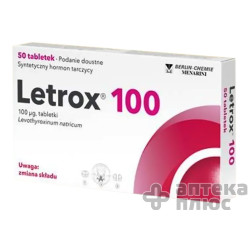 L-Тироксин (Летрокс) 100 Берлин-Хеми таблетки 0,1 мг №50