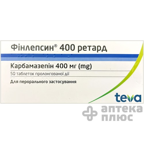 Фінлепсин ретард таблетки 400 мг №50 Фінлепсин ретард таблетки 400 мг №50