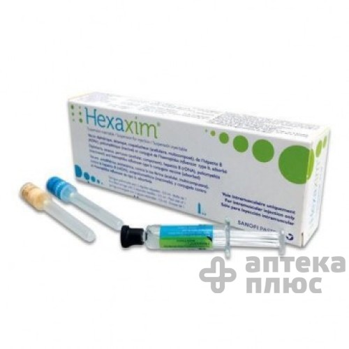 Гексаксим сусп. д/ин. 1 доза шприц 0,5 мл, с одной или двумя иглами №1