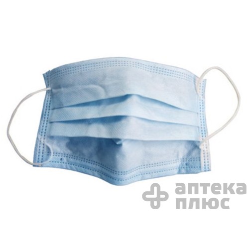Маска Медицинская 3-х слойная, на резинке, н/стер.