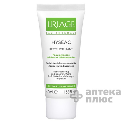 Урьяж Исеак Реструктурующий Успокаивающий Уход крем 40 мл, для жирной и комбин. кожи