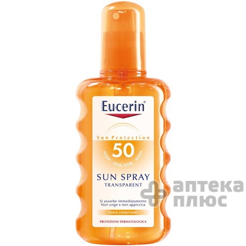Еуцерин спрей сонцезахисний прозорий SPF-50 200 мл