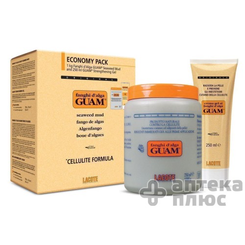 Гуам Маска Антицеллюлитная Из Морских Водорослей Холодная Формула маска 1 кг, + гель 250 мл