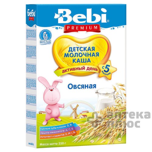 Каша молочна Бебі преміум вівсяна 250 г