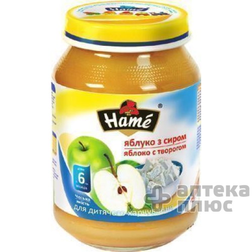 Хаме Пюре 190 г, яблоко, творог