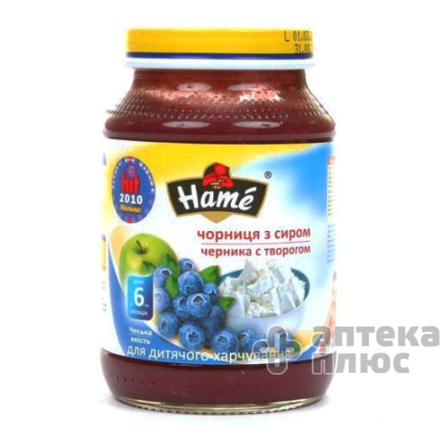 Хаме Пюре 190 г, черника, творог