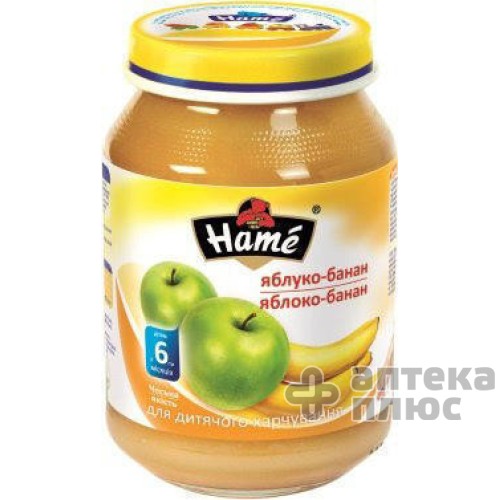Пюре яблуко та банан Хаме 190 г