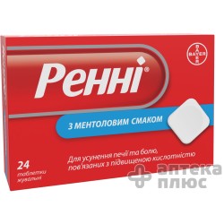 Ренни таблетки д/жев. ментол №24