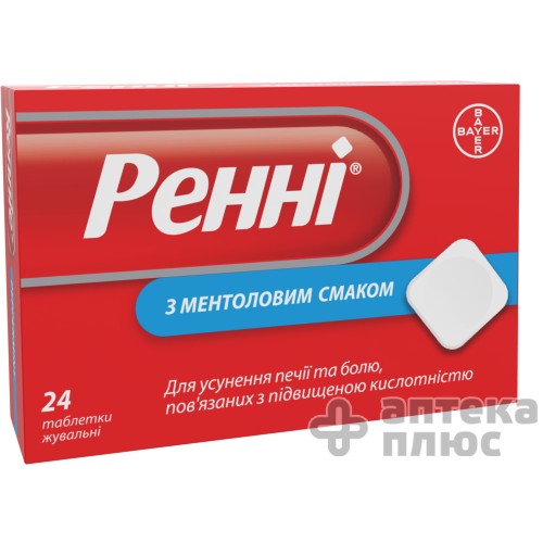Ренни таблетки д/жев. ментол №24