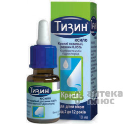 Тизин Ксило кап. назал., раствор 0,05% флакон 10 мл №1
