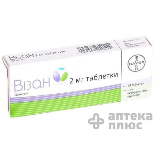 Визан таблетки 2 мг №28