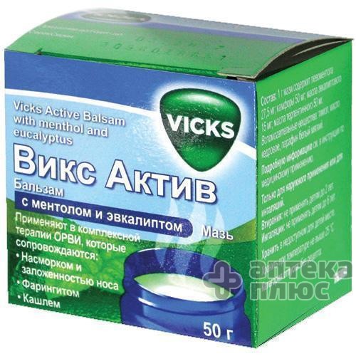 Вікс актив з ментолом та евкаліптом мазь банка 50 г №1