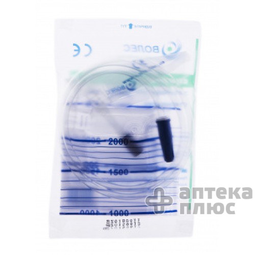 Мочеприемник Волес стерил. 2000 мл, с отверстием д/слива