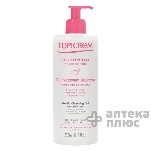 Топікрем гель очищающий для тіла і волосся 500 мл