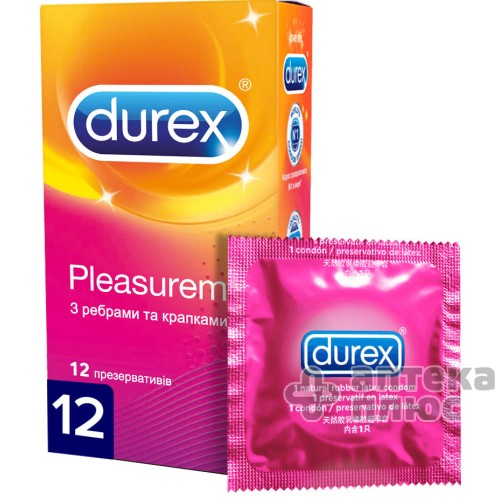 Презервативы Дюрекс с точками и ребрами №12