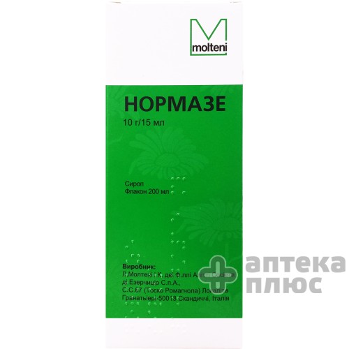Нормазе сироп 10 г/15 мл флакон 200 мл