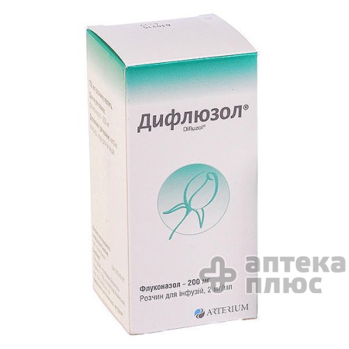 Дифлюзол раствор для инфузий 0,2% бут. 100 мл №1 Дифлюзол раствор для инфузий 0,2% бут. 100 мл №1