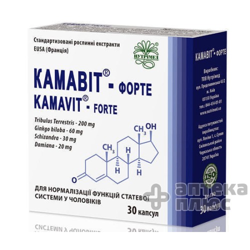 Камавит Форте капсулы 400 мг №30 Камавит Форте капсулы 400 мг №30