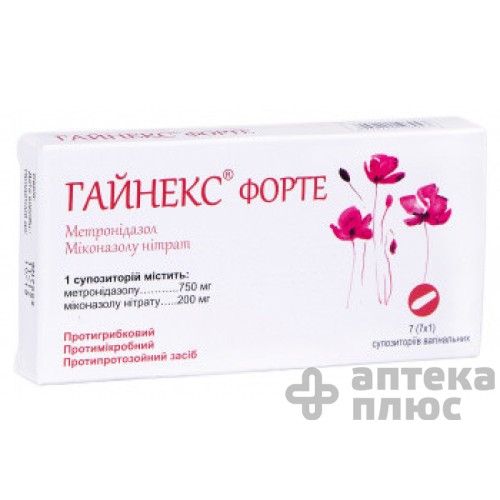 Гайнекс Форте суппозитории вагин. №7 Гайнекс Форте суппозитории вагин. №7