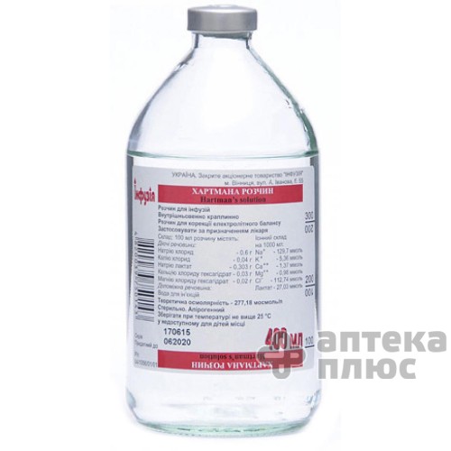 Хартмана Раствор раствор для инфузий бут. 400 мл