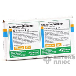 Анальгин раствор для инъекций 50% ампулы 2 мл №10