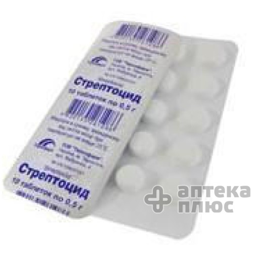 Стрептоцид таблетки 500 мг №10