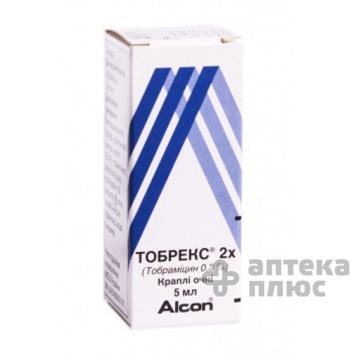 Тобрекс 2x крап. оч. 0 №3% флакон-крапел. 5 мл